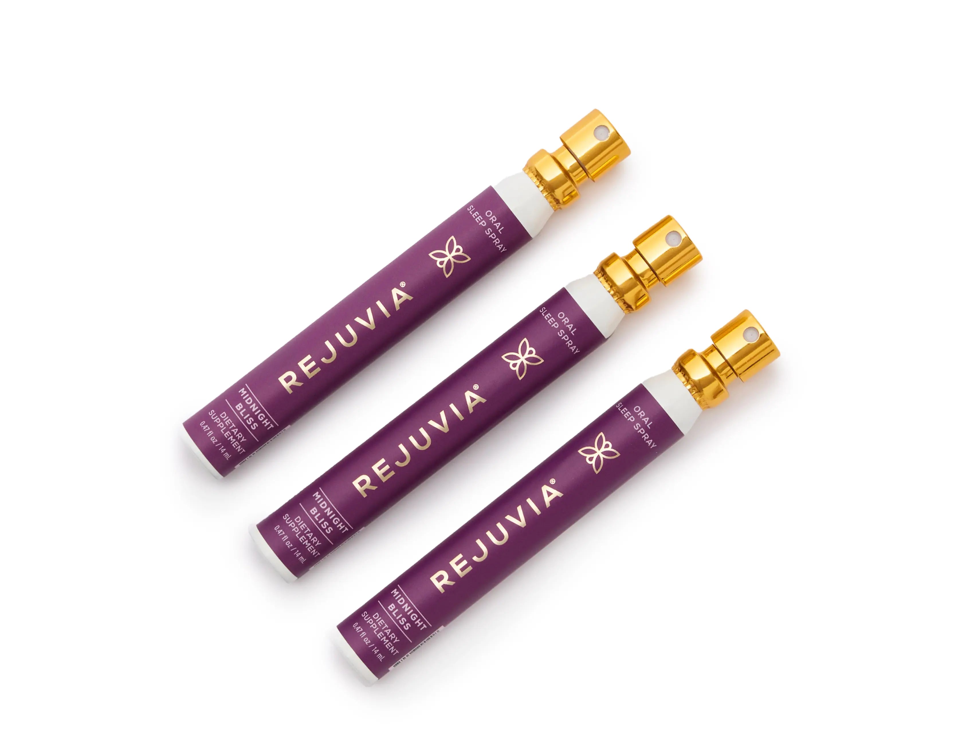 Three Rejuvia sleep products on a white background