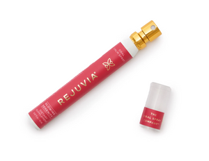 REJUVIA stress spray bottle on a white background