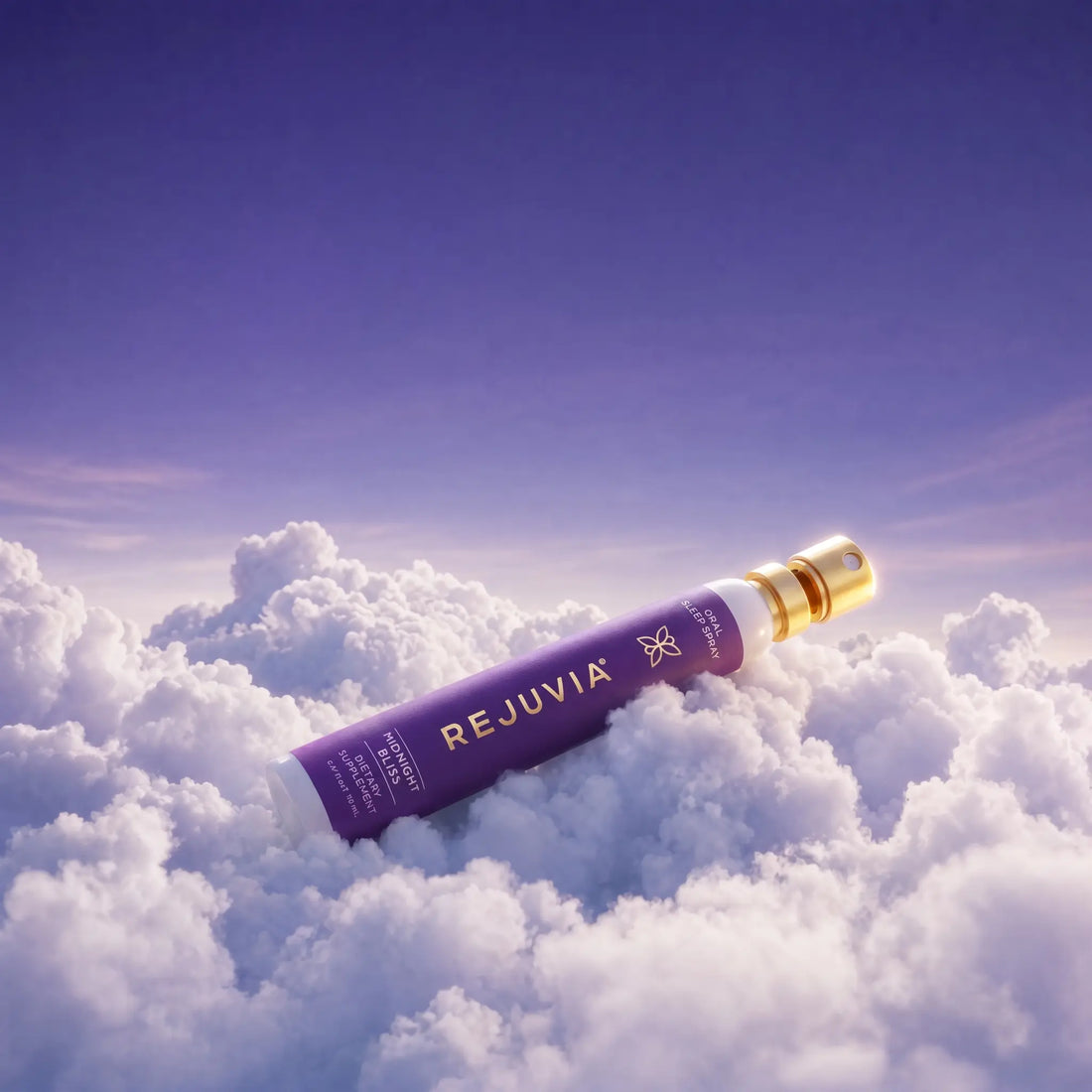 rejuvia spray in the sky floating in the clouds